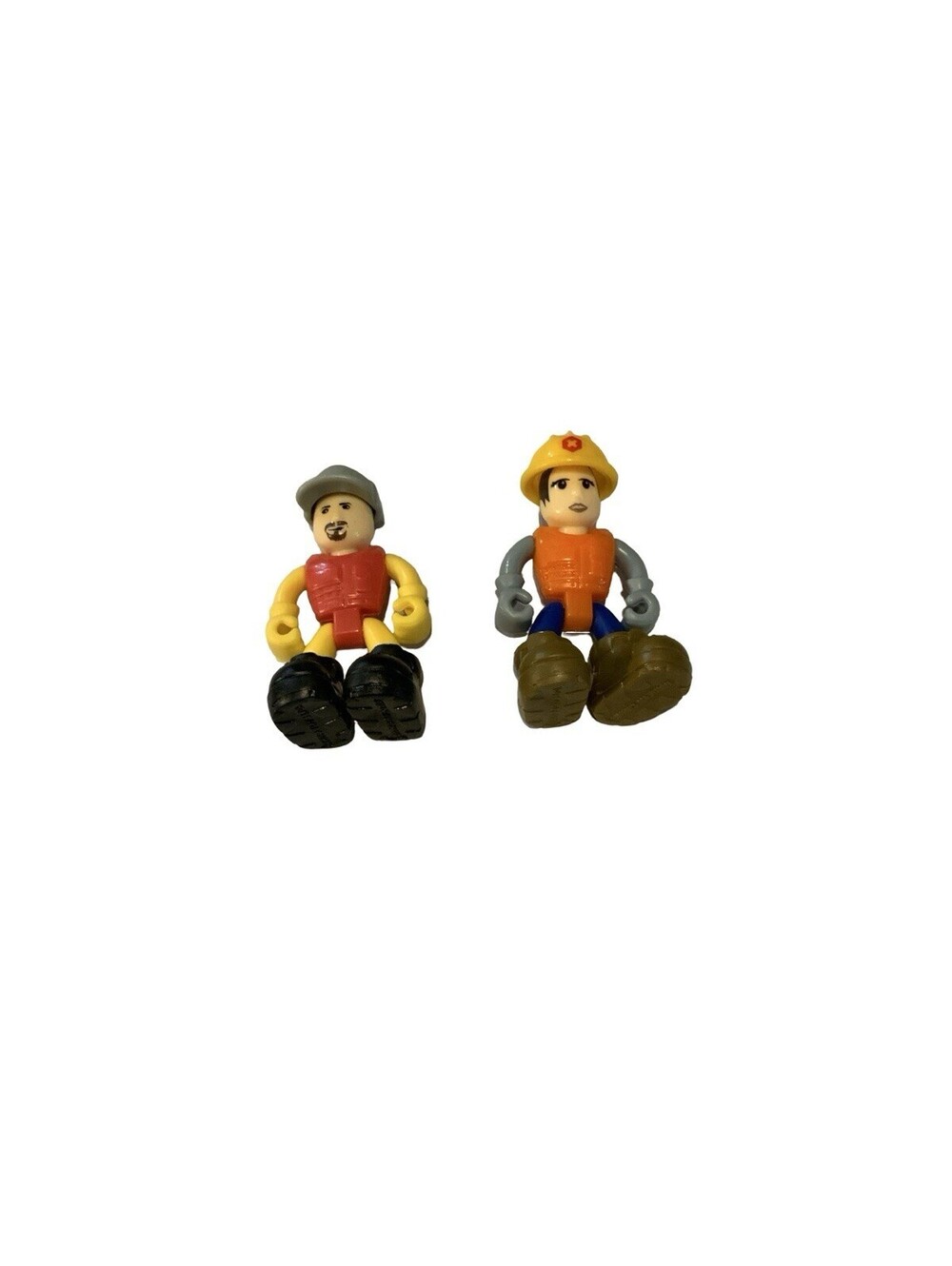 Lot of 2 Nikko Toys Ltd Construction Workers Action Figures Machine Makers 2.5"